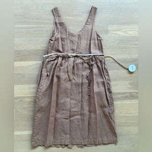 notperfect linen valley dress - chocolate milk